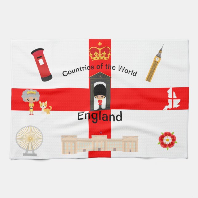 Countries of the World - England 1 Kitchen Towel (Horizontal)