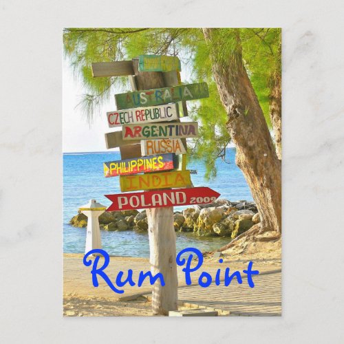 COUNTRIES OF WORLDCOLORFUL WOODEN SIGNSRUM POINT POSTCARD