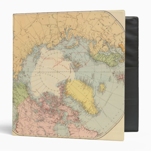 Countries round North Pole 3 Ring Binder (Front/Inside)