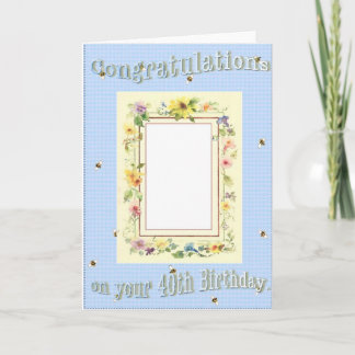 country 40th birthday card