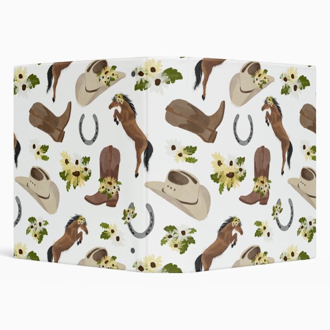 Country and Floral 3 Ring Binder (Background)