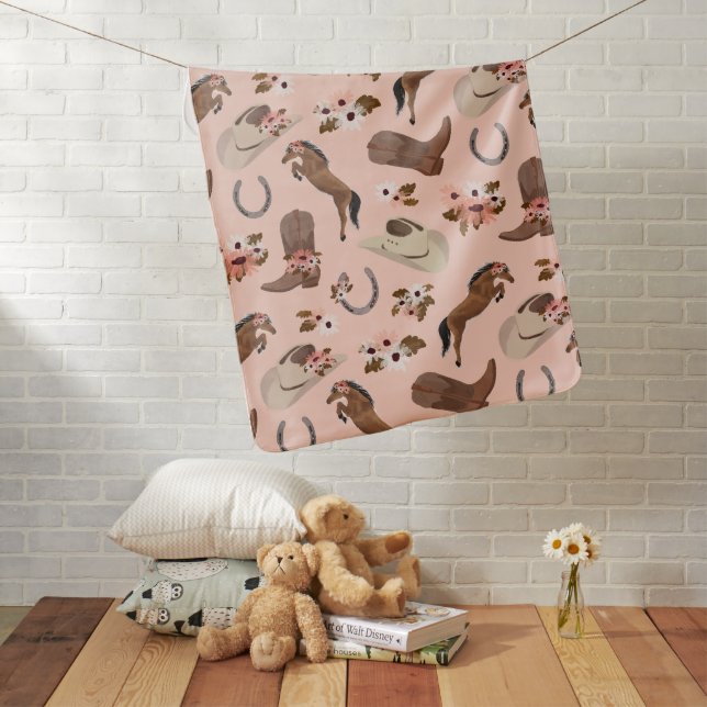 Country and Floral Baby Blanket (In Situ)