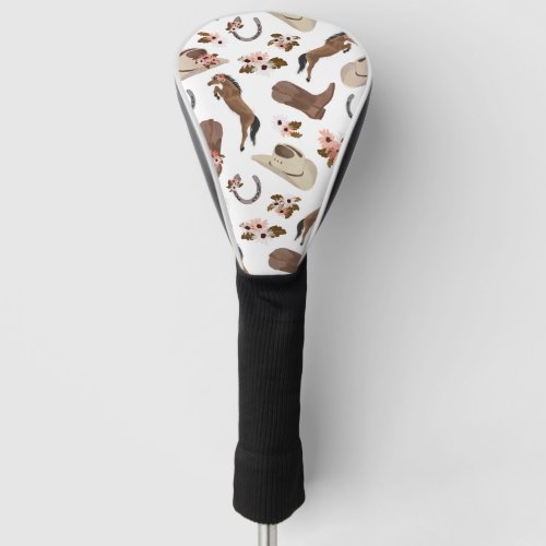 Country and Floral Golf Head Cover