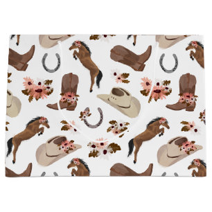 Country and Floral Large Gift Bag