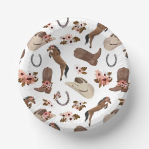 Country and Floral Paper Bowls