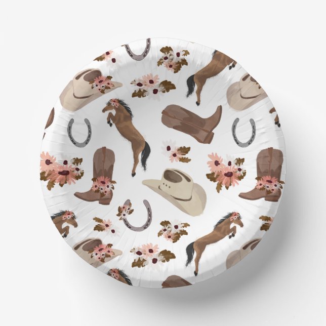 Country and Floral Paper Bowls (Front)