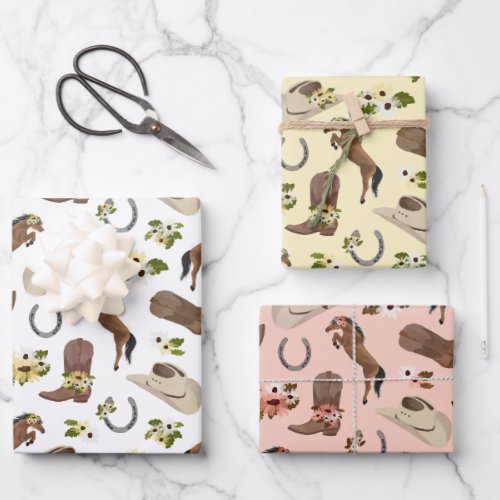 Country and Floral Wrapping Paper Sheets