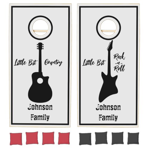 Country and Rock Music Family Cornhole Set