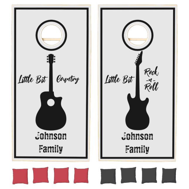 Country and Rock Music Family Cornhole Set (Set)