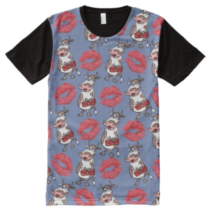 Country And Western Cowgirl Kisses All-Over-Print Shirt