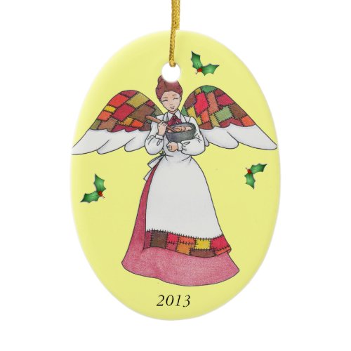Country Angel (Red) Ornament