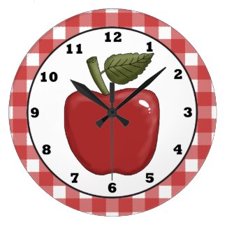 Country Apple cartoon kitchen wall clock