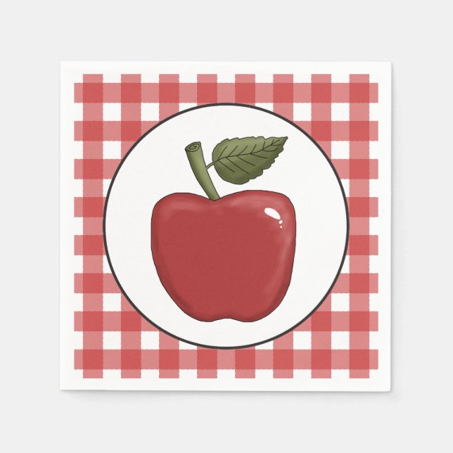 Country apple fruit paper napkins (Front)