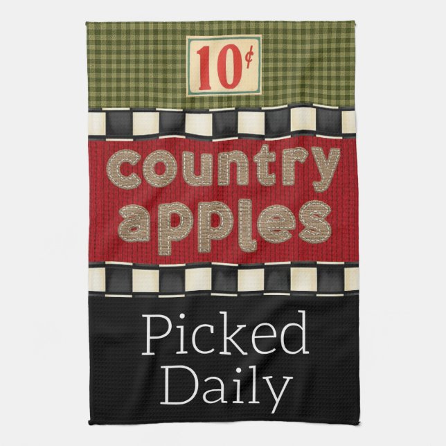 "Country Apple" Kitchen Towel (Vertical)
