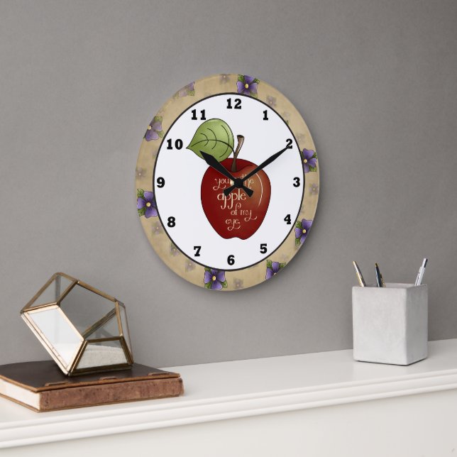 Country apple of my eye wall clock (Office)