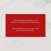 Country Apple Pie D2 Business Cards (Back)