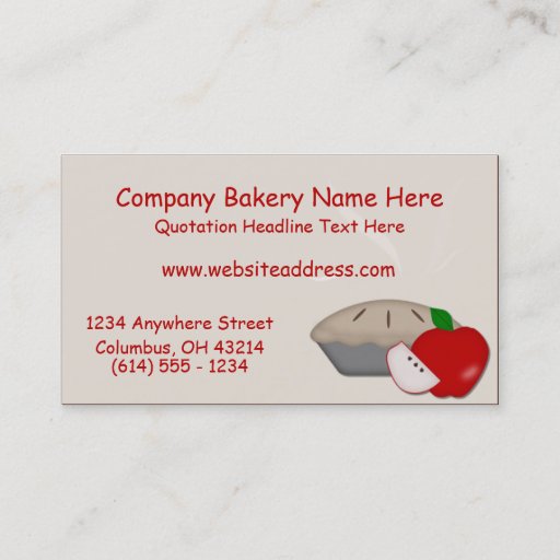 Customizable Country Apple Pie D2 Business Cards