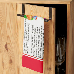 Country Apple Pie Recipe Kitchen Towel