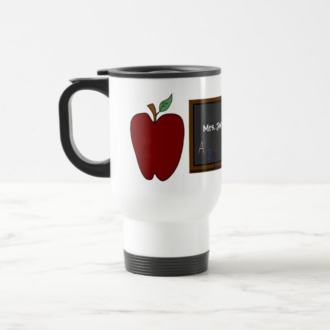 Country Apple Teacher's Travel Mug (Left)