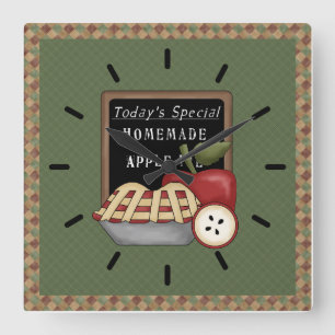Country Apples - Homemade Apple Pie Wall Clock