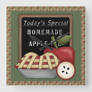 Country Apples - Homemade Apple Pie Wall Clock