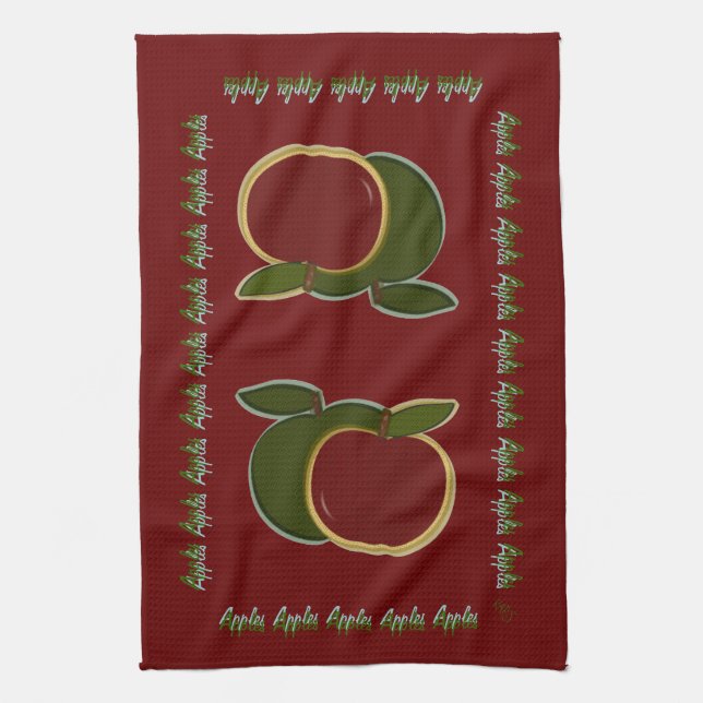 Country Apples Kitchen Towel (Vertical)
