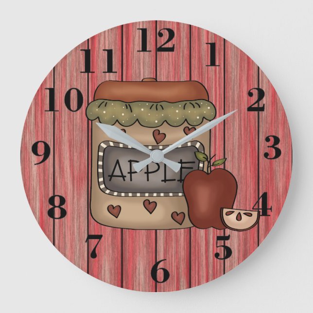Country Apples Large Clock (Front)