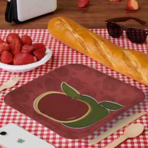 Country Apples Picnic Fruits Paper Plates