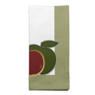 Country Apples White Dinner Napkin