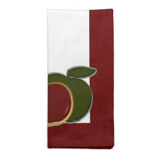 Country Apples White Dinner Napkin
