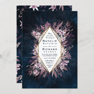 Country art floral wedding invite, invitation