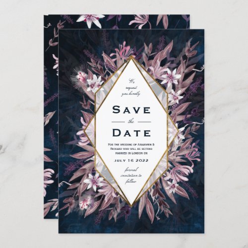 Country art floral wedding invite invitation