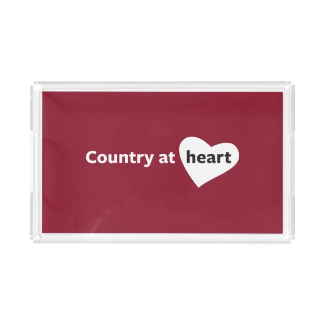 Country at Heart Acrylic Tray (Front)