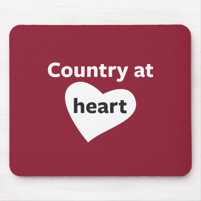 Country at Heart Mouse Pad (Front)