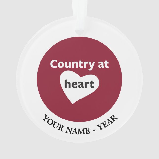 Country at Heart Ornament (Back)