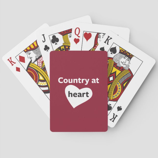 Country at Heart Poker Cards (Back)