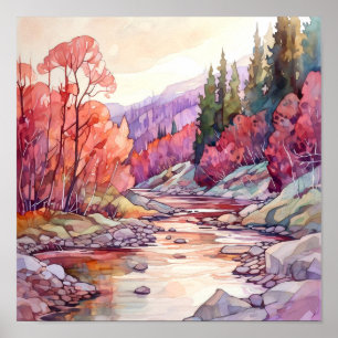 Country Autumn Landscape Print