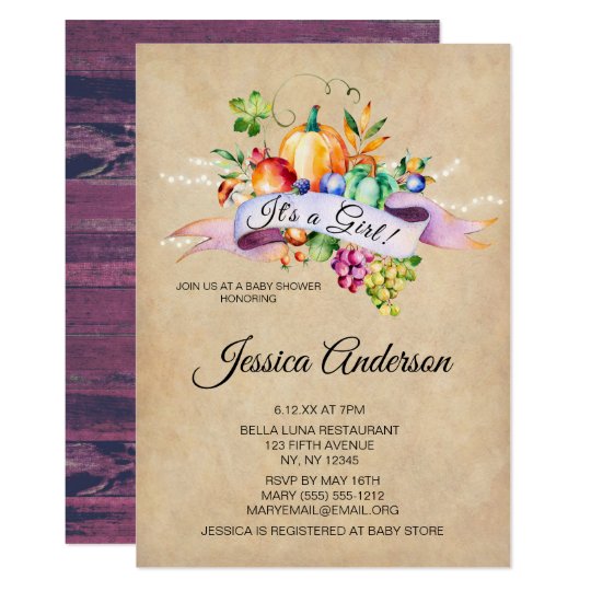 Country Autumn Lights Baby Shower Invitation Zazzle Country Autumn Lights Baby Shower Invitation