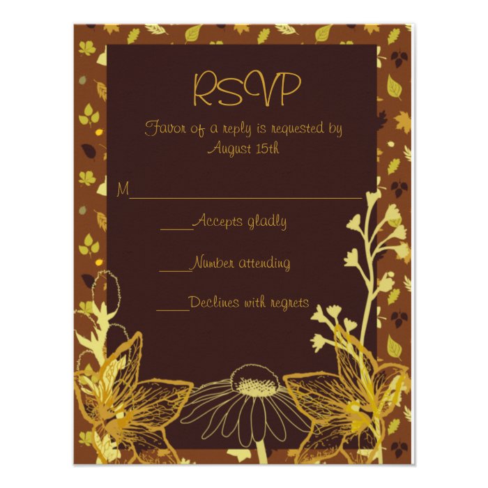 Country Autumn Wedding Invitation