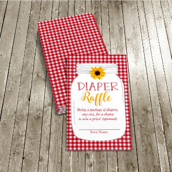 Country Baby Bbq Shower Diaper Raffle Card by YourMainEvent at Zazzle