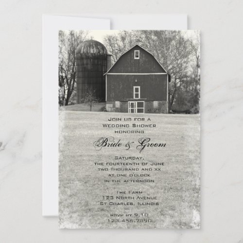 Country Barn Wedding Shower Invitation