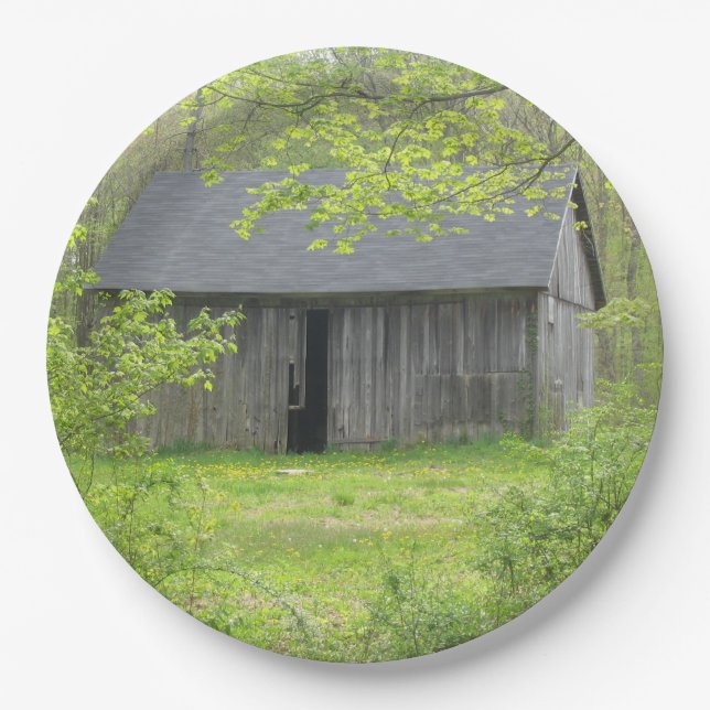 Country Barn Paper Plate (Front)