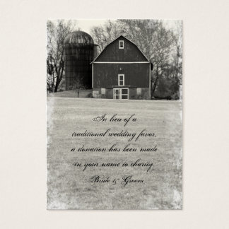 Country Barn Wedding Charity Favor