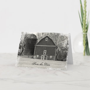Country Barn Wedding Save the Date Announcement