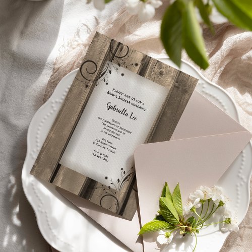 Country Flowers Bridal Shower Invitation