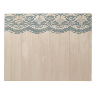 Country Barn Wood & Lace Notepad