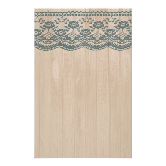 Country Barn Wood & Lace Stationery Paper