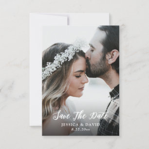 Country Barn Wood Photo Wedding Save The Date Card