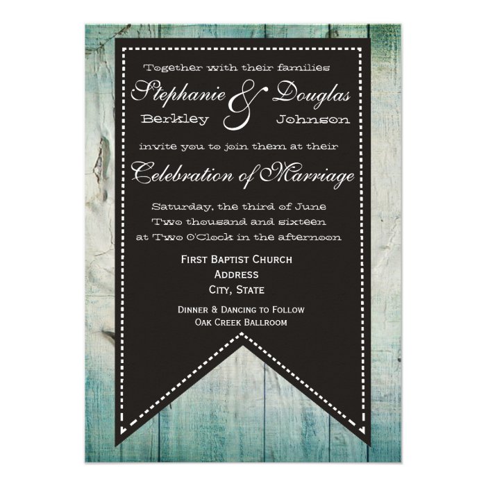 Country Barn Wood Rustic Wedding Invitations