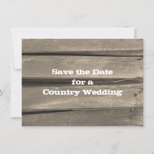 Country Barn Wood Wedding Save the Date